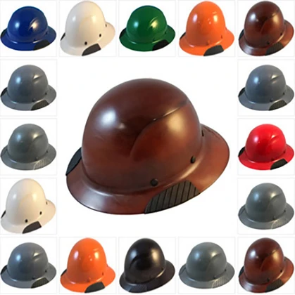 DAX Fiberglass Composite Full Brim Hard Hats - All Color Options