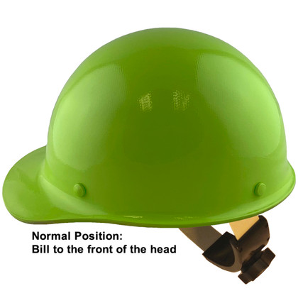 Skullgard Cap Style With Swing Suspension Lime Green - Swing Suspension in Normal Position