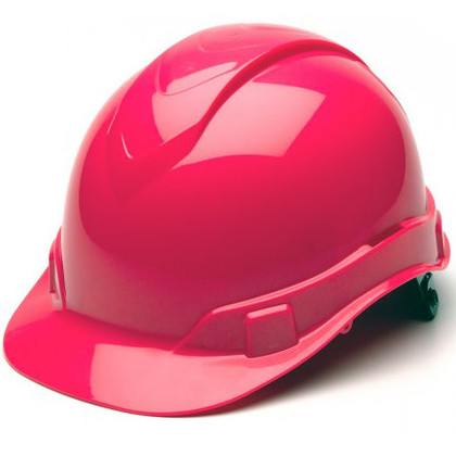 Pyramex Ridgeline Cap Style Hard Hats Hi Viz Pink - Oblique View