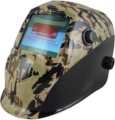 Hydro Dipped Auto Darkening Welding Helmet – Bootie Girl Design ~ Left Oblique View