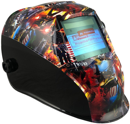 Hydro Dipped Auto Darkening Welding Helmet – Trump All Stars ~ Right Side View