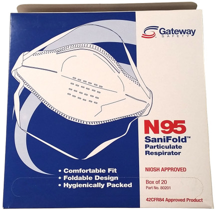 Gateway Sanifold Unvented N95 Particulate Respirator (20 per box), Part #80201 pic 2