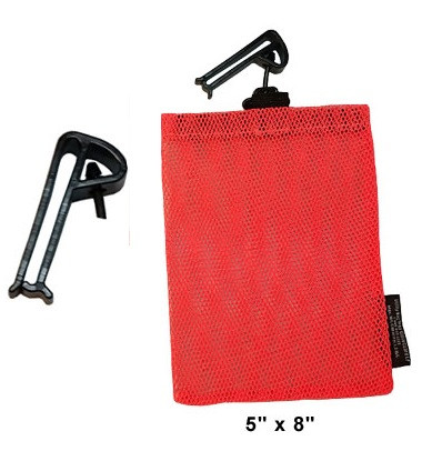 Glove Guard Mesh Bag 5 inch x 8 inch Orange Pic 1