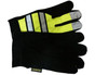 Hi-Vis Lime Split Deerskin Multi-task Glove w/ Velcro pic 2