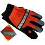 Hi-Vis Split DOUBLE PALM Cowhide Multi-Task Gloves pic 2