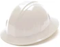 Pyramex 4 Point Full Brim Style with RATCHET Suspension ~ White