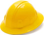 Pyramex 4 Point Full Brim Style with RATCHET Suspension ~ Yellow