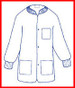 Polypropylene Lab Jacket WHITE w/ 3 Pockets, Snap Fron  pic 1