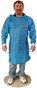 Sunsoft BLUE Isolation Gown w/ Elastic Wrists, Ties   pic 1