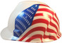 MSA V-Gard with Dual American Flag on Both Sides Hard Hats - Left Side View