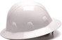 Pyramex 4 Point Full Brim Style with RATCHET Suspension White - Side View