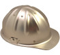 Aluminum Cap Style Hardhats ~ Silver ~ Right side view