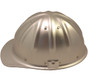 Aluminum Cap Style Hardhats ~ Silver ~ Left side view