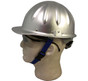 Aluminum Cap Style Hardhats with Ratchet Suspensions - Silver
