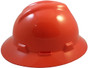 MSA V-Gard Full Brim Hard Hats with Fas-Trac III Suspensions  ~ Orange