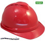MSA Advance Vented Hard Hats with Ratchet Suspensions Red - Oblique View