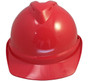 MSA Advance Vented Hard Hats with Ratchet Suspensions Red - Front View