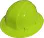 ERB Omega II Full Brim Hard Hats With Pin-Lock Suspensions Hi Viz Yellow