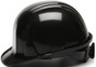 Pyramex 4 Point Cap Style Hard Hats with RATCHET Suspension Black  - Side View