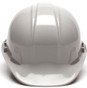 Pyramex 4 Point Cap Style Hard Hats with RATCHET Suspension Gray - Front View