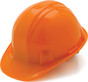 Pyramex 4 Point Cap Style Hard Hats with RATCHET Suspension Orange - Oblique View