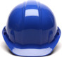 Pyramex 4 Point Cap Style Hard Hats with RATCHET Suspension Blue- Front View