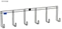 Coat Rack ~ Has 6 Hooks for lots of coats - Detail