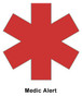 Reflective Hard Hat Decals ~ Medic Alert