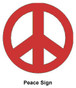 Reflective Hard Hat Decals ~ Peace Sign