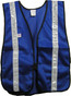 Soft Mesh Royal Blue Vests with Silver Stripes - Front View