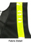 Soft Mesh Black Safety Vests with Lime Stripes pic 1