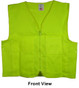 Lime Plain Solid Material Safety Vests with Pockets pic 4