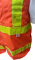 ANSI 2004 Sleeveless Class 2 Double Stripe Orange Safety Vests - Lime Stripes Front pocket