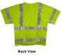ANSI 2004 SLEEVED Class 3 Double Stripe MESH LIME Safety Vests - Silver Stripes pic 1