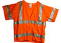 Arc Flame Resistant Class 3 Safety Vests Orange Sleeved with Silver Stripes pic 2