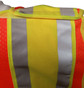 Orange Class II MESH First Responder Safety Vest ~ Lime/Silver Stripes and 5 Point Tear-Away Shoulder