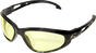 Wolverine (Dakura) Safety Glasses ~ Black Frame with Yellow Lens