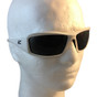 Edge Brazeau Safety Glasses ~ White Frame, Smoke Lens