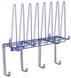 PPE Storage Rack, Stainless Steel, Holds 4 Hard Hats, 4pr. Gloves, 4 sets of rainwear, Shelf for hats or earmuffs  - Detail