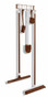 16 inch Utility / Sanitation Rack, (5) 2 inch Hooks - Brown