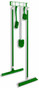 16 inch Utility / Sanitation Rack, (5) 2 inch Hooks - Green