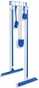 16 inch Utility / Sanitation Rack, (5) 2 inch Hooks - Blue