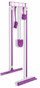 16 inch Utility / Sanitation Rack, (5) 2 inch Hooks - Purple