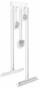 16 inch Utility / Sanitation Rack, (5) 2 inch Hooks - White