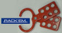 1 inch opening Hasp for Lockout - Tagout. Die-Cast with red coating