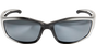 Edge Kazbek Safety Glasses ~ Black Frame, Silver Mirror Lens