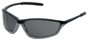 Crews Shock Safety Glasses ~ Onyx Frame with Fog Free Smoke Lens