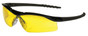 Crews Dallas Safety Glasses ~ Black Frame ~ Amber Lens
