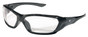 Crews Force Flex Safety Glasses ~ Black Frame - Clear Lens