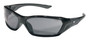 Crews Force Flex Safety Glasses ~ Black Frame - Smoke Lens